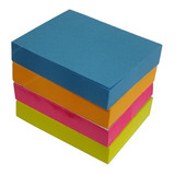 Bloco Adesivo Neon 4 Cores 38x50 - 400 Adesivos Colacril