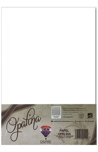 Hoja Opalina Diem 125g Blanco T/oficio 100h 1paq