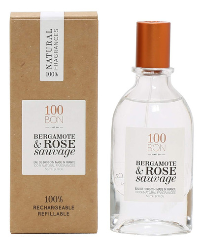 Perfume 100bon Bergamote & Rose Sauvage 50 Ml Para Mujeres Y