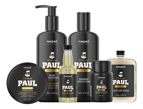 Kit Profissional Completo Para Barbeiro Traditional Paul