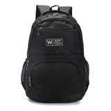 Mochila Wanderlust Urban Mode Con Bolsillo Porta Notebook Color Negro - 34097 Diseño De La Tela Liso