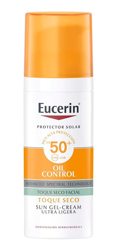 Eucerin Sun Oil Control Fps50 Sin Color 50ml Fcia Fabris