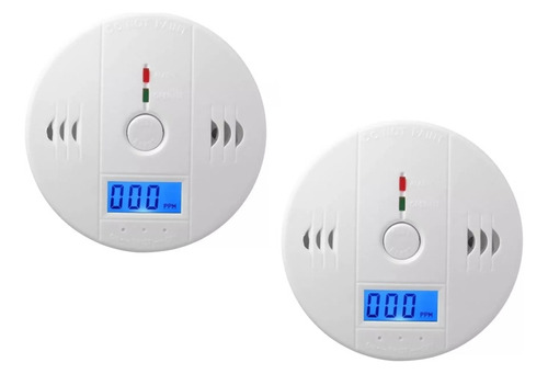 2 Pack Alarma Detector De Gas Y Humo Monoxido De Carbono