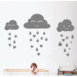 Vinilos Decorativos Infantiles Nubes Bebes Corazones Grande