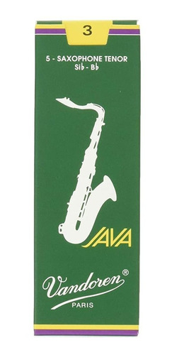 Cañas Para Saxofón Tenor Vandoren Java, Fuerza 3, Caja De 5.