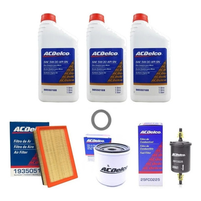 Kit Troca De 3l Óleo E Filtros 5w30 Sintético Onix 2013 2016