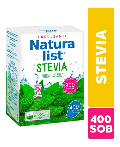 Endulzante Natural Stevia 400 Sobres Naturalist
