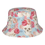 Sombrero De Pescador Con Diseño De Calavera Rosa Y Temática