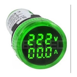Amperimetro Voltimetro Frequencimetro 22mm Ca Verde  