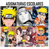 Asignaturas Escolares Naruto Precio X6 Unidades