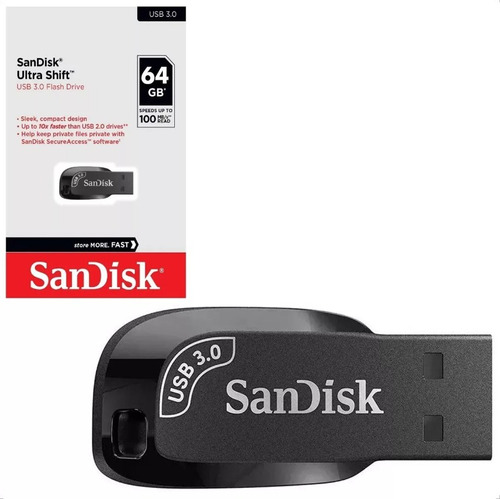 Pendrive Sandisk Ultra Shift 64gb  3.0 Gen  Original C/nfe