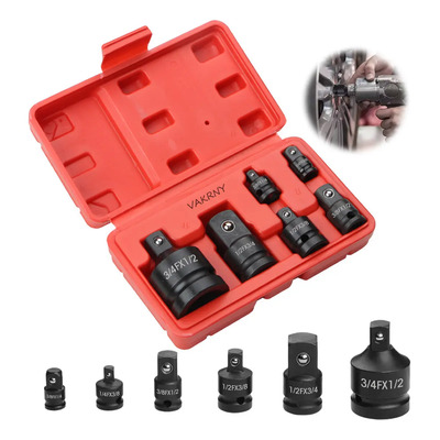 VAKRNY Juego De 6 Adaptadores Para Dados Y Llaves De Impacto, Acero Cromo Vanadio - Incluye Conversores 1\u002F4 , 3\u002F8 , 1\u002F2 , 3\u002F4 Con Retención Por Bola, Ideal Para Taller Mecánico Y Reparaciones | MercadoLibre