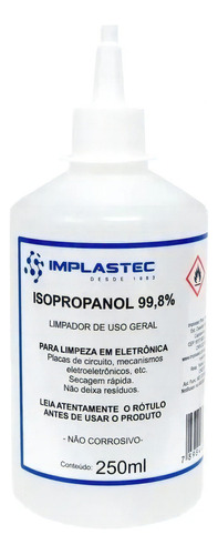 Álcoool Isopopilico Limpeza Eletronica, Placas, Circuitos Cor Branco