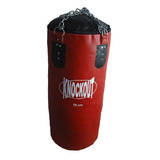 Saco De Pancada 70cm C/corrente Reforçado C/enchimento Boxe Cor Vermelho