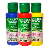 Kit Tintas Acrílicas Cores Primarias Acrilex Nature Colors