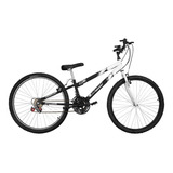 Bicicleta Bike Aro 26 Rebaixada Bicolor V-brake 18 Marchas Cor Verde Anis - Branco