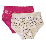 Bombacha Nena Algodon/lycra Estampadas Clasicas Pack X 3