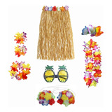 Conjunto De Traje De Falda Hawaiana Tropical Diadema -