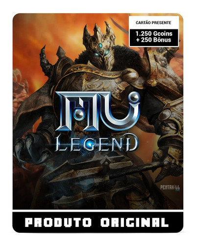 Cartão Mu Legend 1.250 Gcoins + 250 Bônus Envio Flash