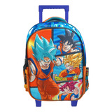 Mochila Dragon Ball Super Primaria Con Carro Vs3949 Color Multicolor