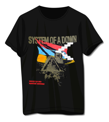 Camiseta System Of A Down Preta Banda De Rock Unissex