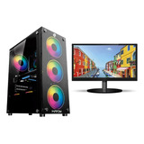 Pc Gamer Completo Ryzen 5 5600g 16gb Nvme 250gb Monitor 19