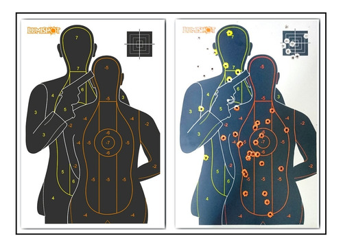 Alvo Para Airsoft Fluorecentes Refém - Kit (10 Alvos)