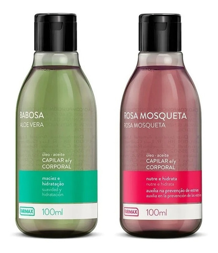 Óleo Capilar E Corporal Farmax Babosa + Mosqueta 100ml