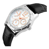 Reloj Dama Mujer Elegante Cuero Genuino Cuarzo Skmei 6911