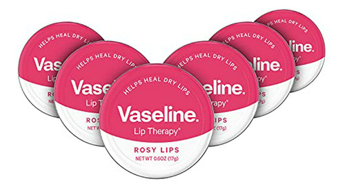 Bálsamo Labial Vaseline Rosy Lips 0.6 Oz - Pack 6 Uds.