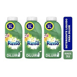 Pack X 3 Rinso Detergente Líquido Diluir 500ml Rinde 3lt