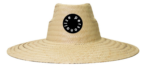 Chapéu Na Moda Praia Palha Seu Logo Proteção Uv Promoção Nf