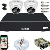 Kit 2 Câmeras Segurança Dome Intelbras 1120 Dvr 4ch Completo