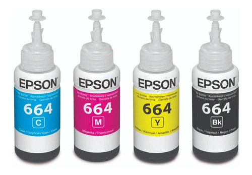 Tinta Epson Original L200 L210 L220 L355 L365 L565 Combo X4