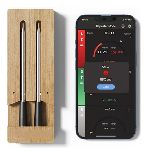 Carne Termometro Para Lnteligencia Horno Con Bluetooth Wifi