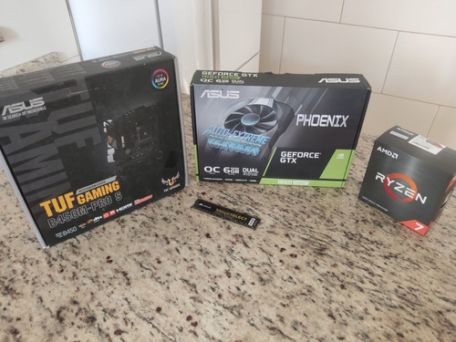 Kit Gamer Placa Mãe, Gpu, Memória E Processador 