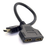 Cabo Duplicador E Divisor Tela Hdmi 1 Entrada 2 Saidas Hdmi