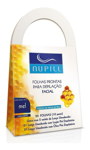 Folhas Prontas Nupill Depil Facial 20fls