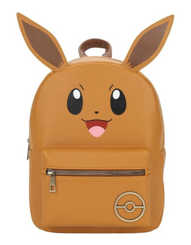 Mochila Mini Pokémon Eevee Con Orejas Original Niño Y Niña