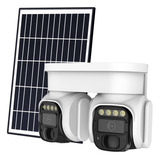 Cctv Solar Para Exteriores, 4g, Inalámbrico Con Monitor Dual