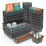 25 Pcs Organizador Cajón Caja Multiuso En Oficina Escritorio