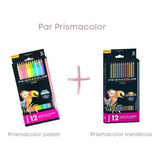 Colores Prismacolor Junior Unipunta 12 Pastel + 12 Metálicos
