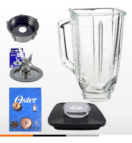 Vaso Para Licuadora Oster Completo Cristal Refractario + Kit