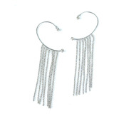 Par De Aros Cuff Trepador Largo Colgante Strass - Exclusivos