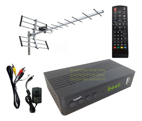 Combo Deco Tda Receptor Digital Hd + Antena Exterior Isdb-t