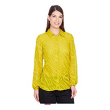 Blusa Casual Mujer Color Lima Transparencias Cklass 993-54