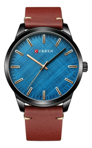 Reloj Curren De Hombre Elegante Piel Minimalista Cuarzo 8386