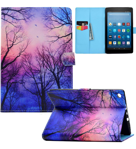 Artyond Funda P/ Kindle Fire Hd8, Funda De Cuero