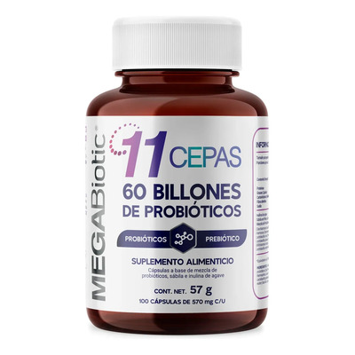 Probioticos 11 Cepas De 60 Billones Megabiotic 100 Capsulas Sabor Sin sabor | Meses sin interés