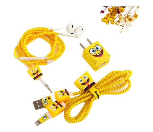 Kit Protector Para Cables Bob Esponja - Cargadores - Audio